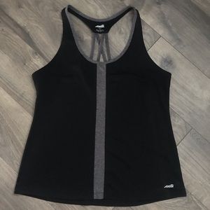 black & gray workout tank